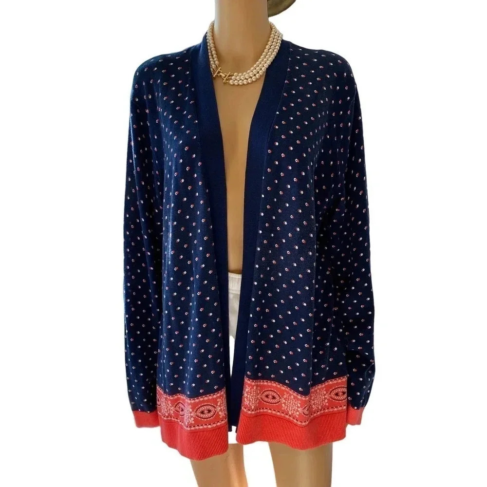 Soft Casual Cozy Boho Open Cardigan Sweater Women Plus Size 2X Stretch